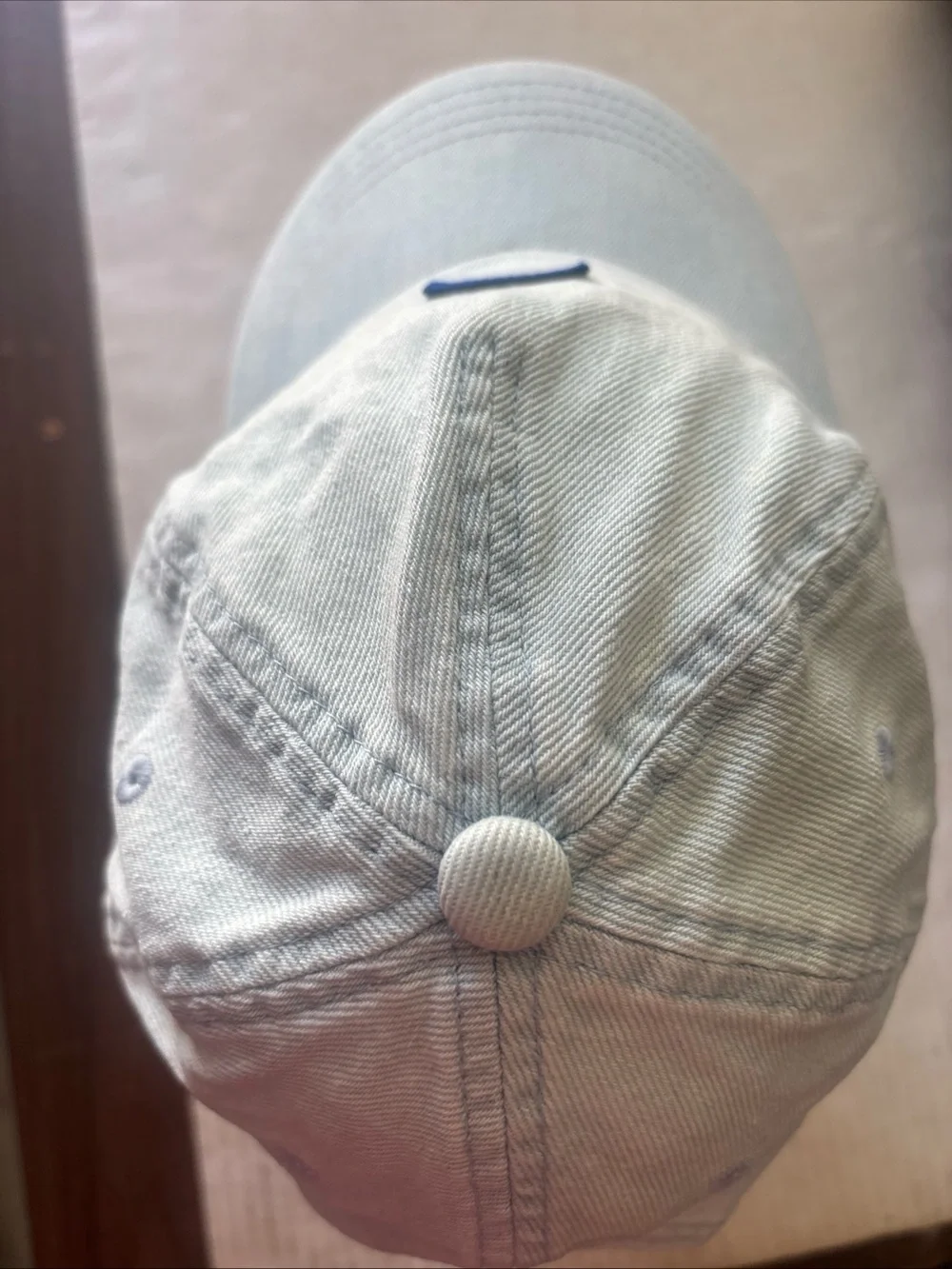 HUGO BOSS Light Blue Cotton Twill Baseball Cap with Blue Logo Patch